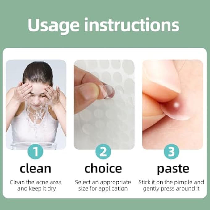 STRBOXONG ACNE PIMPLE PATCHES FOR FACE, SKIN CONTROL PIMPLE PATCH,HYDROCOLLOID PIMPLE PATCH FOR COVERING ZITS AND BLEMISHES,SPOT STICKERS FOR FACE AND SKIN(180 COUNT) - Image 3